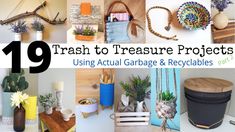 the top ten trash to treasure projects using actual garbage and recyclables