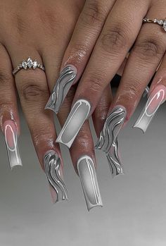 Freestyle Acrylic Nails, 2024 Nails, Stunning Nail Designs, Eye Nails, Y2k Nails