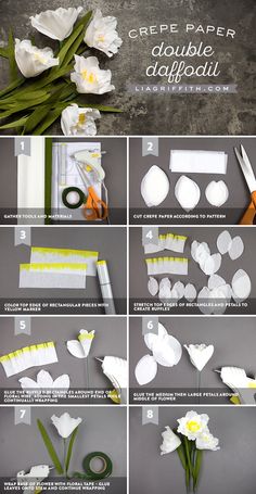 the instructions for making paper flowers