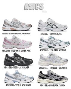 asics colours and inspos Outfits With Asics Sneakers Black Women, Cute Asics Shoes, Asics Shoes Outfit Aesthetic, Asics Gel 1090 Outfit, Acisis Shoes Outfit, 2025 Shoes Trends Women, Shoes Inspo 2024, Asics Shoes Volleyball, Acisis Shoes