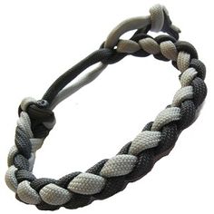 a black and white braid bracelet on a white background