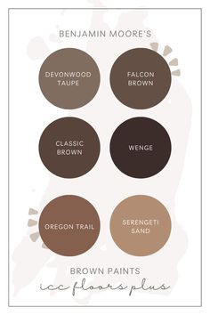 the different shades of brown paint on a white background with text that says browns, browns and