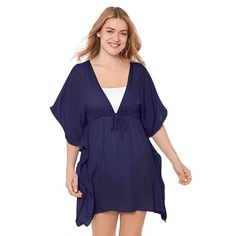 Hit the beach in style wearing this Women's DRAPER JAMES RSVP™ Caftan Swim Cover Up.Click on this WOMEN'S GUIDE to find the perfect fit and more! Hit the beach in style wearing this Women's Draper James Caftan Swim Cover Up. Click on this WOMEN'S GUIDE to find the perfect fit and more! FEATURES Full coverage Smooth knit construction Straight hem No closure - pull-on styling Batwing sleeves Short sleeves Partially lined V-neckFIT & SIZING 35 1/4-in. length from shoulder to hemFABRIC & CARE Rayon Blue Breezy Summer Cover-up, Blue Flowy Breezy Cover-up, Blue Breezy Flowy Cover-up, Blue V-neck Swim Dress For Beach Season, Blue V-neck Swim Dress For Beachwear, Summer V-neck Cover-up For Daywear, Blue Swim Dress For Spring Beach Party, Short Sleeve Beachwear Cover-up For Daywear, Blue Upf 50+ Swim Dress For Beachwear