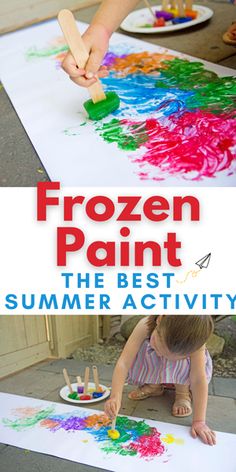 the best summer activity for kids is frozen paint