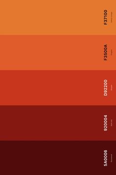 an orange and red color scheme with different shades