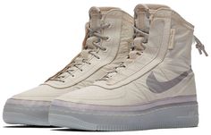 Nike Womens WMNS AF1 Shell Desert Sand BQ6096-002 Nike Reworked, Tactical Fashion, Yeezy Fashion, Nike Air Force 1 High, Sneaker Design, Air Force 1 High, Nike Basketball Shoes, Mens Nike Shoes, Desert Sand