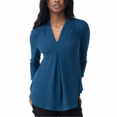 3/4 Sleeves Pleated Front Accent Intricate Textured Material Colors: Blue (Poseidon) Relaxed Fit Made In China Content: 99% Polyester | 1% Spandex Approximately 240 Gsm Midweight Size M Size Conversion: Xs = 0 | S = 2-4 | M = 6-8 | L = 10-12 | Xl = 14-16 | Xxl = 18-20 Model Is 5'6" Wearing Size Small Model Is 5'7" Wearing Size Xx-Large Color & Size Subject To Availability Care Instructions: Machine Washable Do Not Bleach Reshape And Dry Flat Cool Iron If Necessary Dry Clean Blue Lace Top, Black Lace Shorts, Lace Sleeve Top, Sleeveless Knit Top, Leopard Print Shirt, Dolman Sleeve Tops, Stretchy Tops, Black Lace Tops, Linen Women