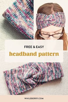 the free headband pattern is easy to knit and can be worn in any color