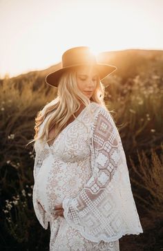 Maternity Maxi Dress With Lace Sleeves, Maternity Maxi Dress With Lace Trim, Maternity Lace Maxi Dress With V-neck, Maternity Dress With Delicate Lace, Maternity Lace Maxi Dress With Lace Sleeves, Lace Maxi Dress For Maternity Wear, Maternity Lace Maxi Dress, Maternity Lace Maxi Dress With Lace Trim, Flowy Lace Maternity Dress