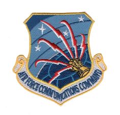 PRICES MAY VARY. Height: 3.00 inches, Width: 3.00 inches Iron-on or sew-on (Sewing on a patch is always the best application) Popular Patch is officially licensed by the US Air Force, US Army, Marine Corps & US Navy. Height: 3.00 inches, Width: 3.00 inches U.S. Air Force Communications Command patch
* Height: 3.00 inches, Width: 3.00 inches
* Shape: Shield
* Edging: Flat Edge
* Iron On 

Endorsement by the United States Air Force is neither intended nor implied. U S Air Force, United States Air Force, Us Air Force, Appliqué Patch, Marine Corps, Us Navy, Us Army, Air Force, Force