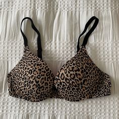 New Without Tag. Cute And Sexy Cheetah Print Everyday Bra. Size 34a Cute Bras For Teenagers Mexican, Pink Cheetah Bra, Leopard Print Stretch Underwire Bra, Stretch Underwire Bra In Leopard Print, 2000s Aesthetic Pictures, Cheetah Print Bra, Dream Closet Clothes, Leopard Print Bra, Trashy Outfits