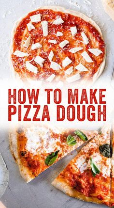 the cover of how to make pizza dough