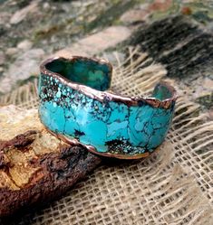 Adjustable Patina Jewelry Gift, Elegant Patina Bracelets As Gift, Artisan Handmade Cuff Bangle, Fusion Style Round Cuff Bracelet As Gift, Artisan Wide Band Jewelry As Gift, Handmade Cuff Jewelry As A Gift, Artisan Cuff Bracelet With Unique Variations, Artisan Hand Wrapped Cuff Bangle Bracelet, Artisan Cuff Bracelet As Gift