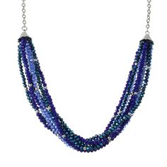 PRICES MAY VARY. ♬EXQUISITE DESIGN ♬：Amplify your style with this sparkly elegant multi-layered beads necklace, trendy, classy, bling and multi-colored necklace. They are special, statement, boho and elegant, suitable for everyday wear and various important occasions. They are versatile fashion jewelry essentials. ♬SUPERIOR QUALITY♬- Every detail has been crafted for maximum quality, longevity, and comfort. This Dainty necklace is 18 inches long, ideal princess necklace length, with 3 inches lon Blue Crystal Necklaces With Colorful Beads, Blue Crystal Necklace With Colorful Beads, Crystal Necklaces With Spacer Beads For Jewelry Making, Round Beads Crystal Necklace With Lobster Clasp, Crystal Necklaces With Round Beads And Lobster Clasp, Multicolor Crystal Beaded Chain Necklace, Beads Choker Necklace, Beads Choker, Women Costume