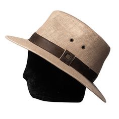 The Kooringal Edward Drover Cotton Linen Safari Hat is a classic style finished with great attention to detail. The sturdy linen hat has a great lightweight feel and is highly breathable with airflow eyelets and a polyester mesh lining to keep your head cool even on the hottest summer days. Made of natural linen and sporting a chocolate faux suede headband, this Kooringal Edward Drover wears great all day. Brim 2 1/2" Crown Pinched Crown 4 1/2" Front/Sides 4 1/4" Back Features Made from Linen UPF 50 Rated for Great Sun Protection Polyester Sweatband 100% Leather Headband Polyester Mesh Inner Lining for Breathability Sizes This hat is available in sizes Small and Large This hat(Small) is listed as 59cm M/L by the manufacturer, and can fit anyone from 58cm - 59cm This hat(Large) is listed at Suede Headbands, Upf Clothing, Outback Hat, Safari Hat, Leather Headbands, Hat Sizes, Natural Linen, Sun Hats, Cotton Linen