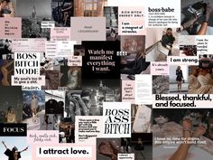 a collage of images with words and pictures on them that include women's feet