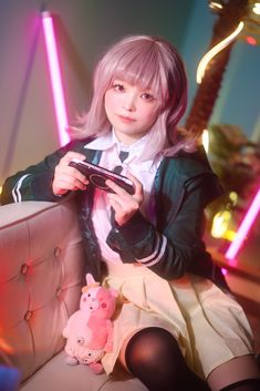 Chiaki Nanami Cosplayer : むぎ Danganronpa Cosplay Photos, Cosplay Photoshoot Ideas, Chiaki Cosplay, Chiaki Danganronpa, Chiaki Nanami Cosplay, Cosplay Poses, Danganronpa Cosplay, Chiaki Nanami, Danganronpa 2