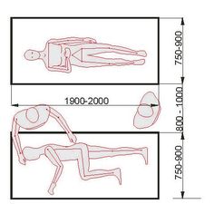 the diagram shows how to draw a man lying on his back with one leg up