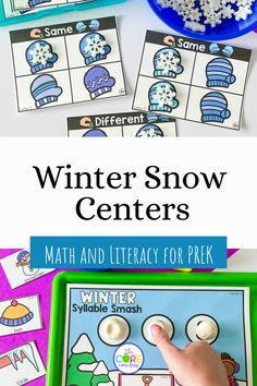 the winter snow centers for preschool to play with