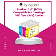 two compatible ink cartridges for the brother lg - 511, lg - 532 and lg - 553 printers