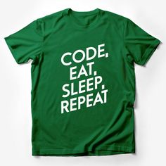 Code Eat Sleep Repeat Programmer T-Shirt, Unisex Coding Tee, Software Developer Gift, Tech Geek Shirt, Casual Comfort Wear Male T-Shirt Custom graphic T-Shirt.Customize your color Software Developer Gifts, Eat Sleep Repeat, Geek Shirts, Geek Clothes, Software Developer, Gamer Shirt, Warriors T Shirt, Mens Fashion Urban, Streetwear Tops