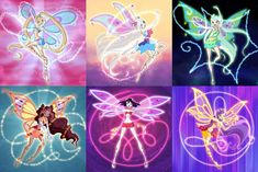 the four fairy princesses are all different colors