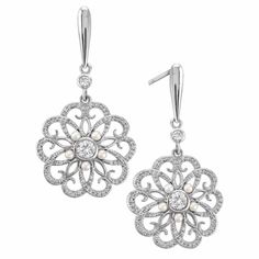 WAS $129 — SAVE OVER $25 — 20% OFFClassic elegance for all occasionsVintage-inspired silver-plated patterns, openwork and scroll motifs are polished to a gleaming high luster.More than 2½ carats of sparkling, Diamonisse simulated diamonds – all the allure of diamonds at a fraction of the cost – lend their dazzling brilliance to these timeless treasures. Embellished with 15 luminous cultured freshwater pearls.Sensational worn individually or as a set! Arrive in our signature Elegant Silver Pearl Earrings For Evening, Silver Chandelier Earrings With Intricate Design For Formal, Classic Formal Chandelier Earrings With Intricate Design, Silver Vintage Bridal Earrings For Formal Occasions, Vintage Silver Bridal Earrings For Formal Occasions, Elegant Silver Bridal Earrings With Diamond Accents, Formal Silver Bridal Earrings With Elegant Design, Silver Bridal Earrings With Elegant Design For Formal Occasions, Silver Jewelry With Intricate Design For Vintage Events