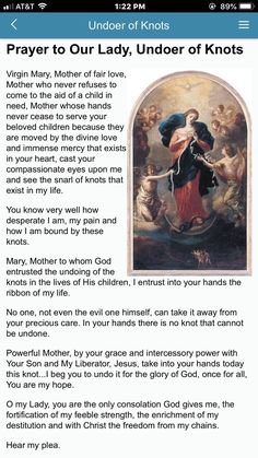 an image of the prayer for mother mary