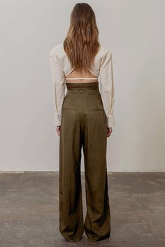 Free shipping and easy returns on MOON RIVER High Rise Waist Tie Wide Leg Pants In Mocha. Ultra high-rise waistline with a tie waist detail and wide leg. Hand wash cold. 40% Cotton Brown Linen Wide-leg Pants, Casual Brown Wide-leg Parachute Pants, Brown Relaxed Fit Wide-leg Parachute Pants, Brown High-waisted Wide Leg Pants With Belt Loops, Brown Wide-leg Parachute Pants With Side Pockets, Tie Waist Pants, High Rise Style, Wardrobe Goals, Vintage Clothes Women