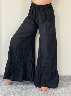 "Wide Leg Style Lady Pants with elastic waistband. Cotton/Rayon Blend Measurement: Waist: 30-40\" Hip: up to 46\" Length: 42\" Inseam: 28\" Ankle 34\" Shipping & Handling ❤️❤️❤️ Parcels will be ship via DHL Express ❤️❤️❤️❤️ Shipping : - All item will be shipped in 1 business days after receiving payment. We ship item via DHL Express. We use registered shipment for every product of ours. You can always track whereabouts it is and what happens to the item. We will always declare the package as Baggy Wide Leg Vacation Pants, Full Length Rayon Pants With Elastic Waistband, Wide Leg Harem Pants With Elastic Waistband For Vacation, Vacation Wide Leg Harem Pants With Elastic Waistband, Cotton Wide Leg Pants With Pull-on Style, Non-stretch Wide-leg Pants With Pull-on Style, Rayon Wide-leg Pants With Elastic Waistband, Wide-leg Rayon Pants With Elastic Waistband, High Waist Wide Leg Pants With Pull-on Style