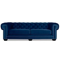 an image of a blue couch on a white background