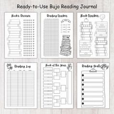 the printable reading journal is ready to use