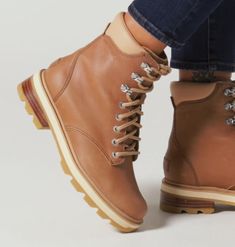 Go-to Lennox™ style updated with a waterproof upper, plush cushioning and sturdy rubber sole Sorel Lace Up Boots Outfit, Lace Up Boot Outfit, Unique Styles, Boots Outfit, Shoes For Women, Lace Up Boots, Women's Boots, Rubber Sole, Lace Up