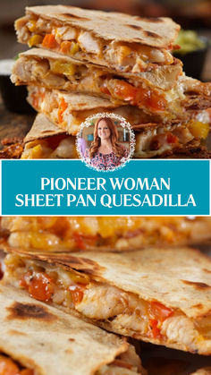 Pioneer Woman Sheet Pan Quesadilla Pioneer Woman Chicken Quesadillas, Sheet Pan Chicken Quesadillas Easy, Pioneer Woman Chicken Tacos, Pioneer Woman Weeknight Meals, Pioneer Woman Vegetarian Recipes, Pioneer Woman Sheet Pan Quesadilla, Pioneer Woman Sheet Pan Chicken Quesadillas, Pioneer Woman Quesadillas, Baked Quesadilla Oven Sheet Pan