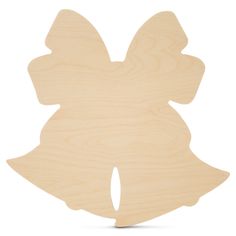 a wooden ornament with an angel design on the front and back of it