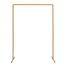 a wooden frame with two poles on the bottom and one pole at the top, in front of a white background