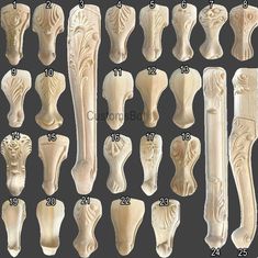 the different types of carved wood handles