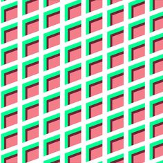 a pink and green checkered pattern is shown in this graphic art work, it looks like an optical illusion