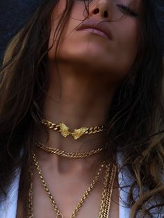 Gold Choker Necklace, Charm Necklace, Cuban Link Chain, Angel Wings Necklace, Necklaces for Women, Handmade Jewelry, Gift for Her, Mom Gift * P R O D U C T * I N F O R M A T I O N * - Handmade Choker Necklace * M A T E R I A L S * - 22K Gold Plated Brass * S I Z E * Lenght : 35 cm + 5 cm extension Weight : 55 gr * D E L I V E R Y * I N F O R M A T I O N * Estimated delivery time is 3 - 5 working days Gold Choker Necklace offers a golden feast that gently hugs the wearer's neck. While each ring m Gift Jewelry With Chunky Cuban Link Chain, Gift Cuban Link Chunky Chain Jewelry, Chunky Chain Pendant Jewelry Gift, Curb Chain Choker Jewelry For Gift, Handmade Gold Plated Chain Necklace, Chunky Chain Choker Jewelry As Gift, Chunky Chain Choker As A Gift, Gift Curb Chain Choker Jewelry, Angel Wings Necklace