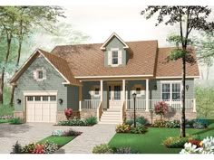 this is an artist's rendering of these country house plans