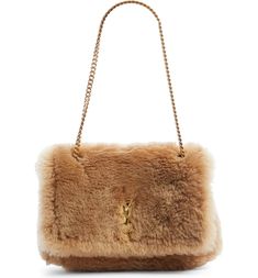 Saint Laurent Small Kate Genuine Shearling Shoulder Bag | Nordstrom Styling White Boots, New York In Winter, What To Wear In New York, White Boots Outfit, New York Winter, White Ankle Boots, Gucci Loafers, Metallic Pants, White Booties