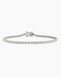 Achieve a truly timeless look with the Melbourne Diamond Tennis Bracelet. This gorgeous solid white gold tennis bracelet features a timeless, diamond encrusted design that is perfect for any occasion. To wear, stack alongside other white gold or diamond bracelets. More is more! Melbourne Diamond Tennis Bracelet in 14k Solid White Gold .5, Women's Size 6.5 in. by gorjana Jessica Pegula, Gold Tennis Bracelet, More Is More, Diamond Tennis Bracelet, 14k Gold Necklace, Tennis Bracelet Diamond, Fine Jewelry Gift, Diamond Bracelets, Tennis Bracelet