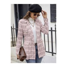 This Jacket Is Pretty And Pink With A Cute Plaid Design. It’s Brand New And Up For Offers {No Tags Were Included}. Winter Tweed Outerwear With Houndstooth Pattern, Fitted Tweed Jacket For Fall, Tailored Long Sleeve Tweed Jacket For Fall, Trendy Long Sleeve Tweed Jacket For Office, Casual Tweed Blazer For Spring, Chic Single Breasted Tweed Jacket For Fall, Spring Plaid Tweed Jacket With Long Sleeves, Fall Tweed Outerwear With Pockets, Tweed Outerwear With Pockets For Fall