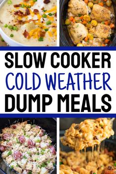 slow cooker cold weather dump meals