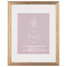 a white and gold framed print with the words 8x10 in front of it