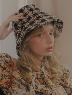 Editor's NotesPOESIEDAME is a hat brand launched in Paris, France, to convey comfort and empathy beyond simple fashion- Tweed Bucket Hat- Soft and warm texture- Modern chic and feminine mood- Unique daily item Measurements(in.)- One size: 22.0in - 22.8in.- Height 3.5in.Composition & Care- polyester 100- Dry cleaningDesigner- by POESIEDAME Black Wool Hat For Fall, Trendy Black Cloche Hat For Winter, Fall Tweed Hat With Short Brim, Black Casual Cloche Hat For Winter, Trendy Fall Bucket Hat, Casual Black Cloche Hat For Winter, Casual Black Winter Cloche Hat, Black Casual Tweed Hat, Casual Black Crochet Hat For Fall