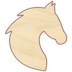 a wooden cutout of a horse's head