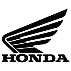 the honda logo on a white background with black and white wings in the center, as well as words that read'honda '