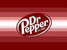 dr pepper logo on a striped background