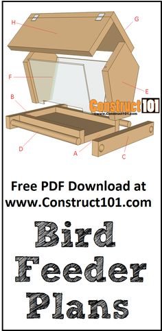 the bird feeder plans are shown here